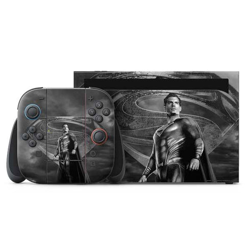 The Justice League (2017) Superman Poster Nintendo Switch 2 (2025) with Joy-Con Skin